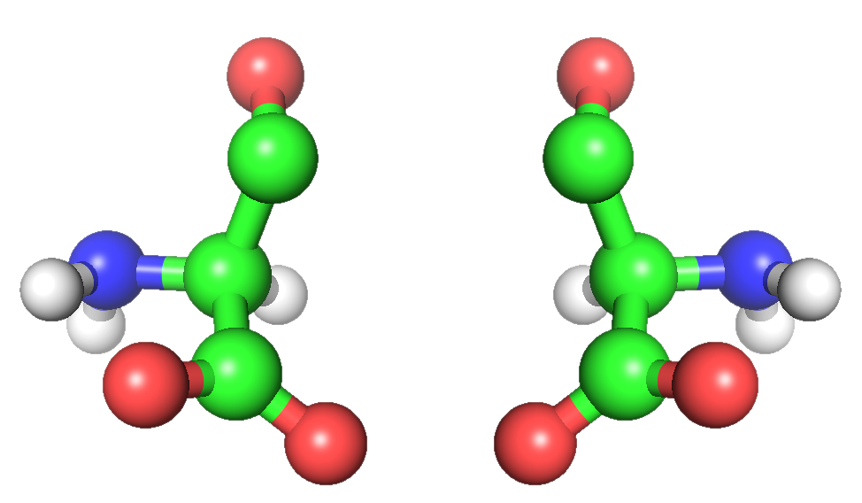 chiral forms of the amino acid serine